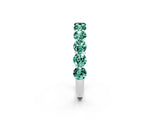 White gold Round Green Sapphire Shared Prong Eternity Band_8