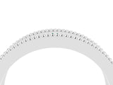 White gold Round Green Sapphire Twist Milgrain Band with Bezel Setting_4