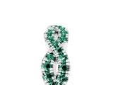 White gold Round Green Sapphire Twisted Eternity Band with Pavé and Shared Prong Setting_23