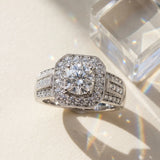 White gold Round Halo Diamond Engagement Ring with Pave Split Shank and Four-Prong Setting_22