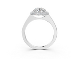 White gold Round Halo Diamond Engagement Ring with Solitaire Band and Four-Prong Setting_42