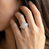White gold Round Halo Diamond Engagement Ring with Split Shank and Four-Prong Setting_14