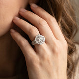 White gold Round Halo Diamond Engagement Ring with Split Shank and Prong Setting_14