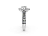 White gold Round Halo Diamond Engagement Ring with Split Shank and Prong Setting_150