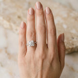 White gold Round Halo Diamond Engagement Ring with Twisted Pave Band and Four-Prong Setting_27