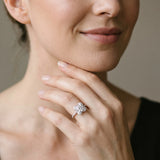 White gold Round Halo Diamond Engagement Ring with Twisted Pave Band and Four-Prong Setting_28