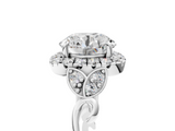 White gold Round Halo Diamond Engagement Ring with Vintage-Inspired Band and Four-Prong Setting_26