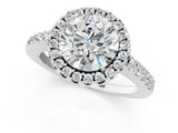 White gold Round Halo Diamond Pavé Solitaire Ring_52