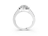 White gold Round Halo Diamond Pavé Solitaire Ring_54