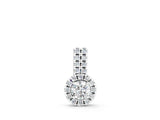 White gold Round Halo Diamond Pendant with Double Prong Setting_4