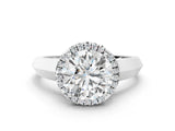 White gold Round Halo Diamond Ring with Cathedral Band and Four-Prong Setting_80
