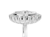 White gold Round Halo Diamond Ring with Milgrain Edge and Round Prong Setting_29