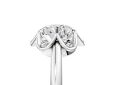 White gold Round Halo Diamond Ring with Round Cluster Setting, Solitaire Band, and Four-Prong Setting_53