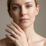White gold Round Halo Diamond Ring with Solitaire Band and Four-Prong Setting_26