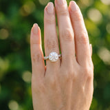 White gold Round Halo Diamond Solitaire with Filigree Band and Four-Prong Setting_21