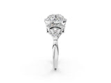 White gold Round Halo Diamond Split Shank Engagement Ring with Four-Prong Setting_16