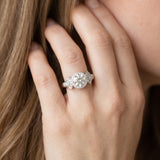 White gold Round Halo Diamond Split Shank Engagement Ring with Four-Prong Setting_26