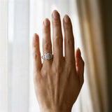 White gold Round Halo Filigree Diamond Engagement Ring with Prong Setting_24