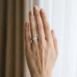 White gold Round Halo Filigree Diamond Engagement Ring_25