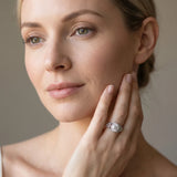 White gold Round Halo Filigree Solitaire Diamond Ring with Milgrain Detailing_26