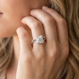 White gold Round Halo Milgrain Solitaire with Split Shank and Four-Prong Setting_8