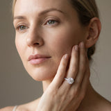 White gold Round Halo Pavé Diamond Engagement Ring with Four-Prong Setting_13
