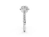 White gold Round Halo Pavé Diamond Engagement Ring with Four-Prong Setting_47