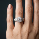 White gold Round Halo Pavé Diamond Engagement Ring with Split Shank and Four-Prong Setting_37