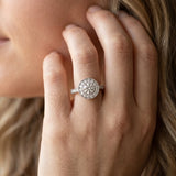 White gold Round Halo Pavé Diamond Engagement Ring_27