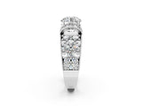 White gold Round Halo Pave Diamond Engagement Ring with Milgrain Detailing_70