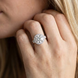 White gold Round Halo Pave Split Shank Prong Setting Ring_14