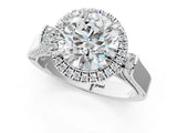 White gold Round Halo Pave Split Shank Prong Setting Ring_58