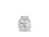 White gold Round Halo Prong-Set Diamond Pendant_4
