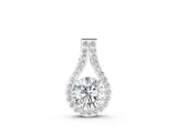 White gold Round Halo Prong-Set Pendant_3