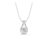White gold Round Halo Prong-Set Pendant_4