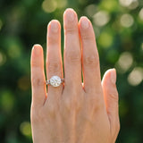 White gold Round Halo Solitaire with Scrollwork Band and Four-Prong Setting_6
