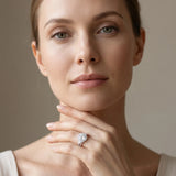 White gold Round Halo Split Shank Diamond Engagement Ring with Prong Setting_13