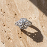 White gold Round Halo Split Shank Diamond Engagement Ring with Prong Setting_15