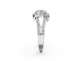 White gold Round Halo Split Shank Diamond Ring with Four-Prong Setting_38