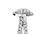 White gold Round Halo Split Shank Diamond Ring with Pavé Setting_50