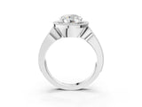White gold Round Halo Split Shank Milgrain Diamond Ring_29
