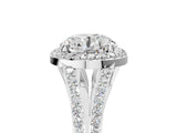 White gold Round Halo Split Shank Pave Diamond Ring with Four-Prong Setting_54
