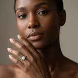 White gold Round Halo Twist Band Prong Set Ring_4