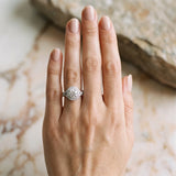 White gold Round Halo Twist Band Prong Setting Ring_6