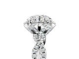 White gold Round Halo Twist Band Solitaire Ring with Six-Prong Setting_26