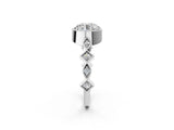 White gold Round Milgrain Marquise Diamond Twist Band Ring_39