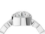 White gold Round Milgrain Marquise Diamond Twist Band Ring_47