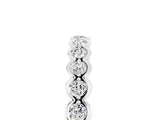 White gold Round Moissanite Bezel Set Eternity Band_11