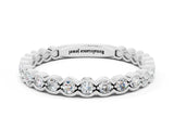 White gold Round Moissanite Bezel Set Eternity Band_18