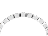 White gold Round Moissanite Bezel Set Eternity Band_22
